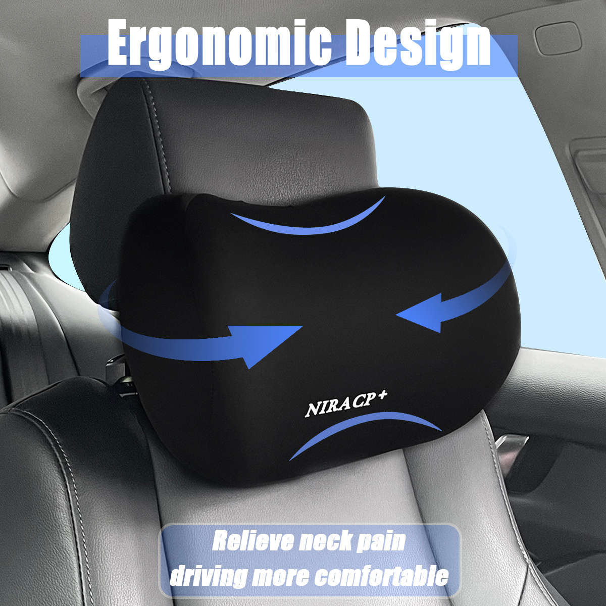 Car Seat Cushion 1 Black Neck Pillow