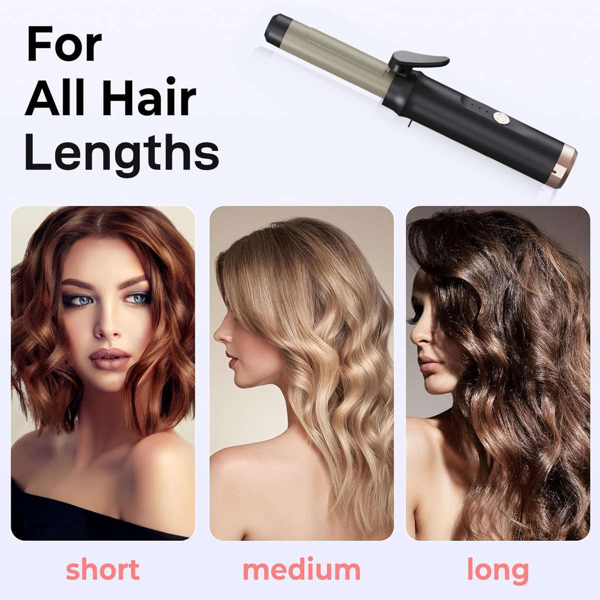 Curling Iron Color Purple Size2.8Cm