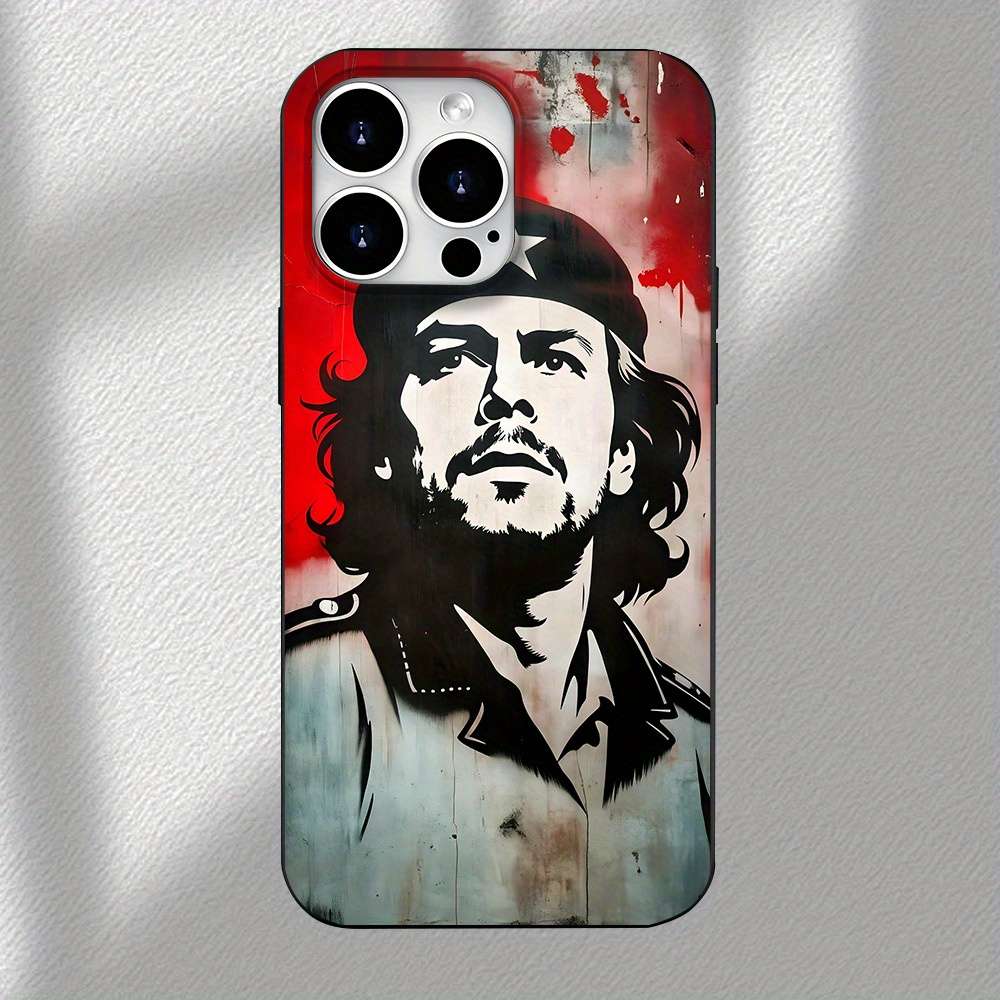 1Pc Black For iPhone 15 Pro Che Guevara Pattern Designs Phone Case