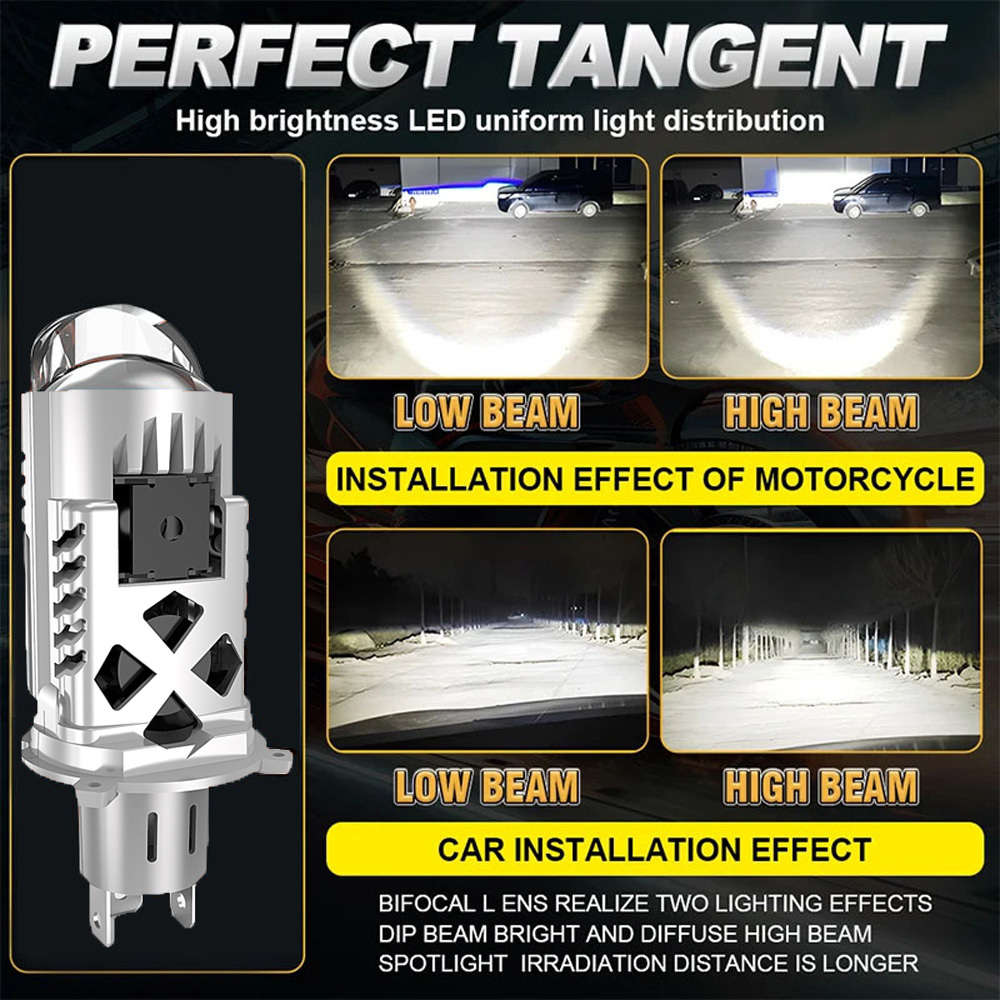 Car Lights Color 2Pcs H4 Silvery