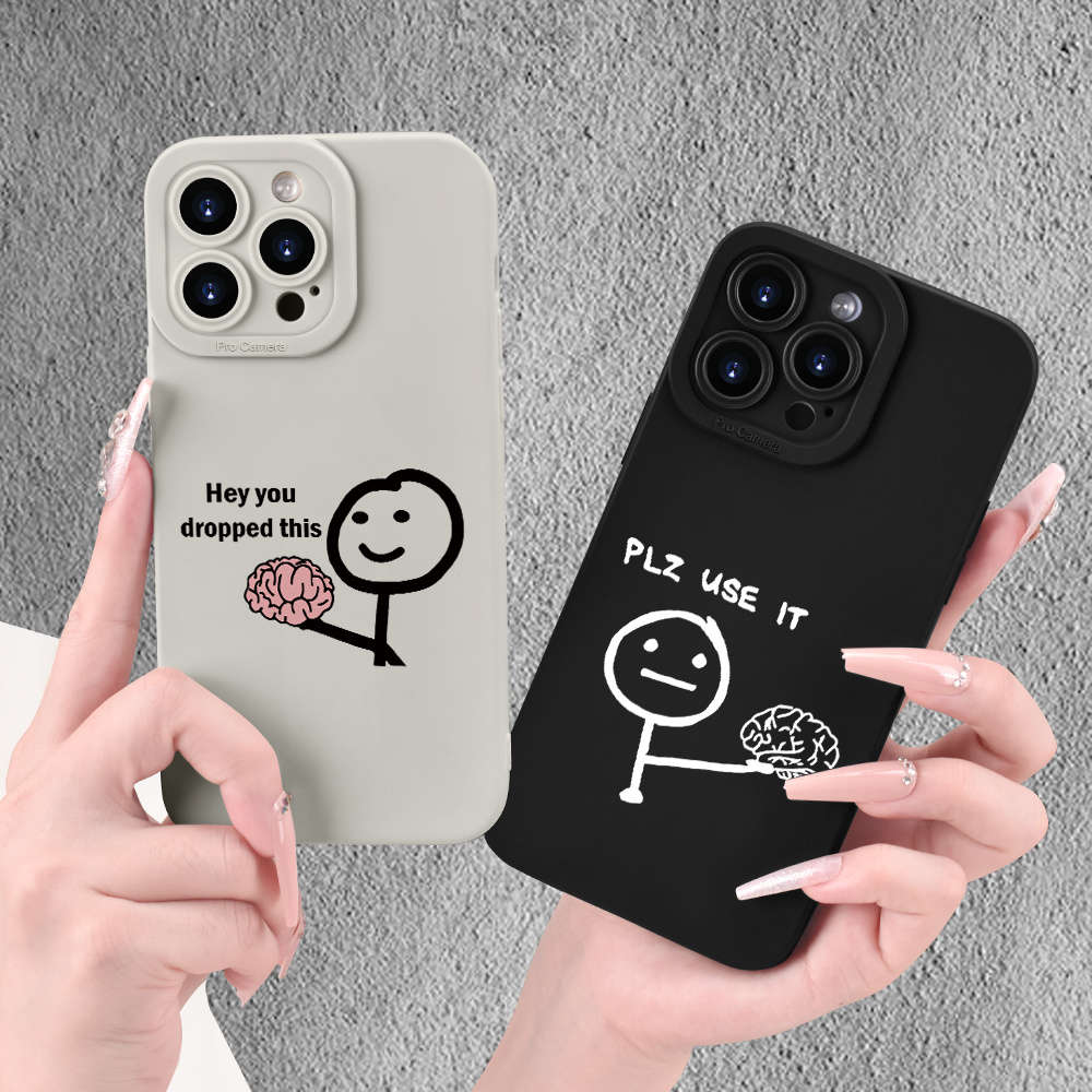 1Pc White For iPhone 7 Plus Black And White Pattern Couple Phone Case
