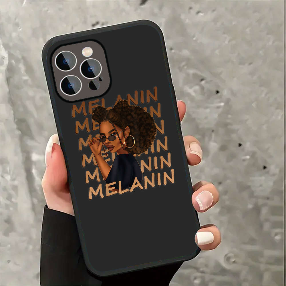 1Pc Black For iPhone 12 Pro Max Celebrating Melanin Phone Case