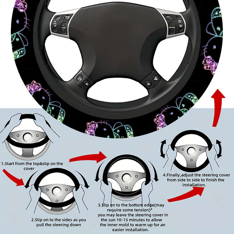 Car Steering Wheel Cover One Size
