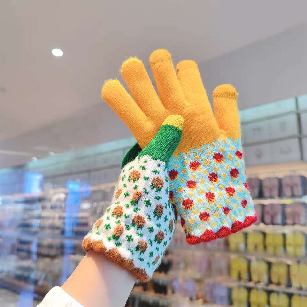 Gloves Color Mixed Yellow