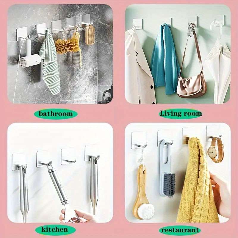 Rustproof Hooks Hooks Kitchen Hooks Adhesive Hooks Quantity 3pcs