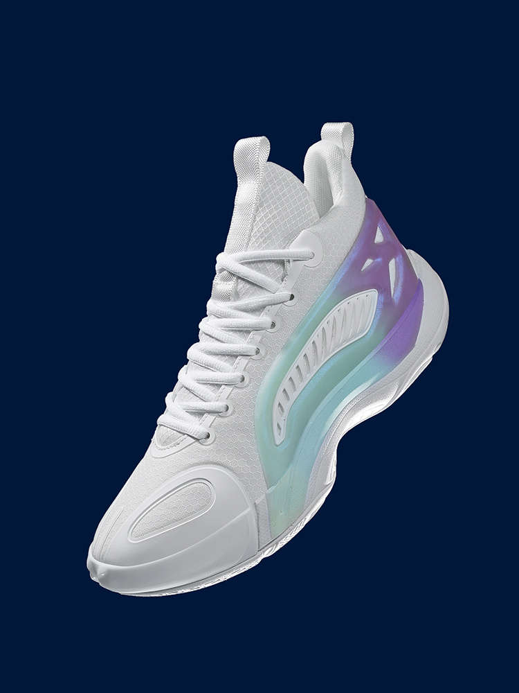 Sneakers White Purple Size Uk 7