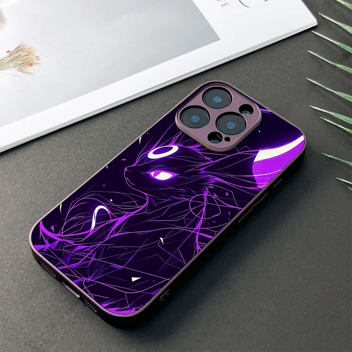 1Pc Mixed Color For iPhone 15 Pro Max Faux Leather Phone Case