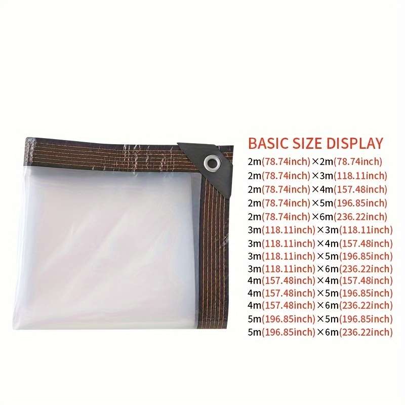 Transparent Rainproof Fabric Model 3Mx5M