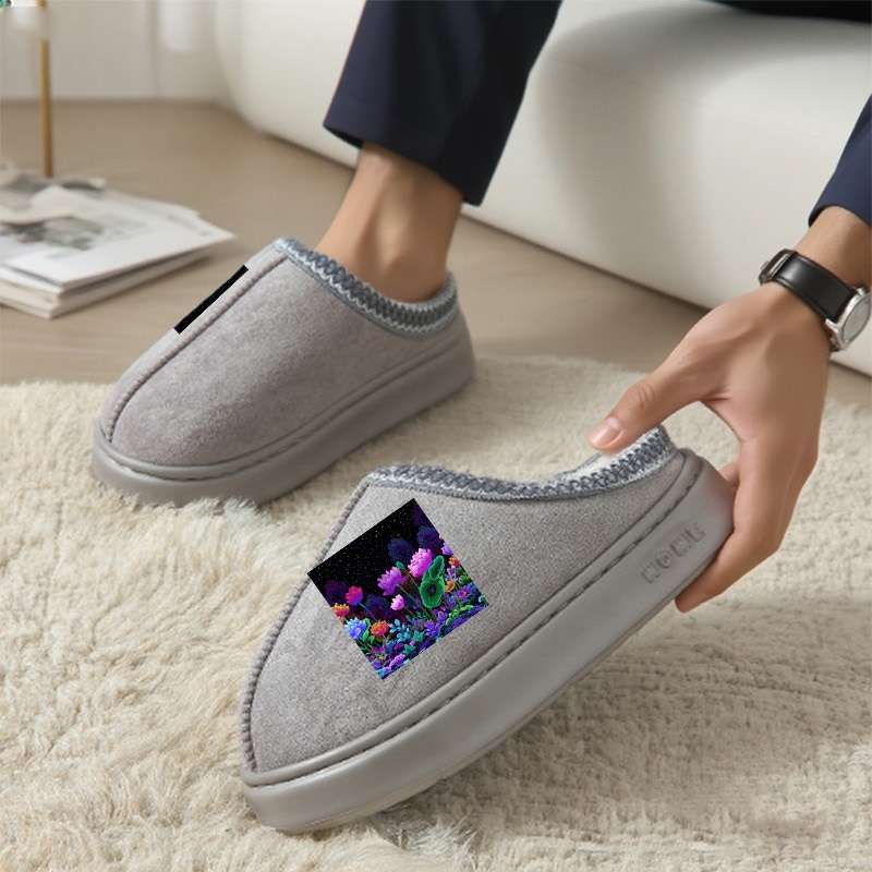 Cotton Slippers Color Black Sizeuk 9.5