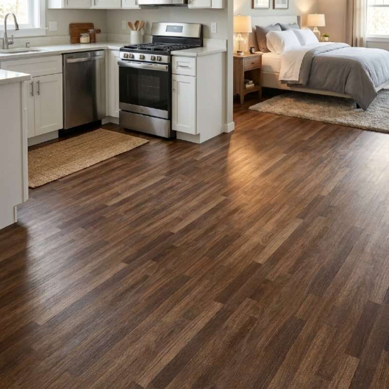 Self Adhesive Floor Stickers Walnut 40Cm*600Cm