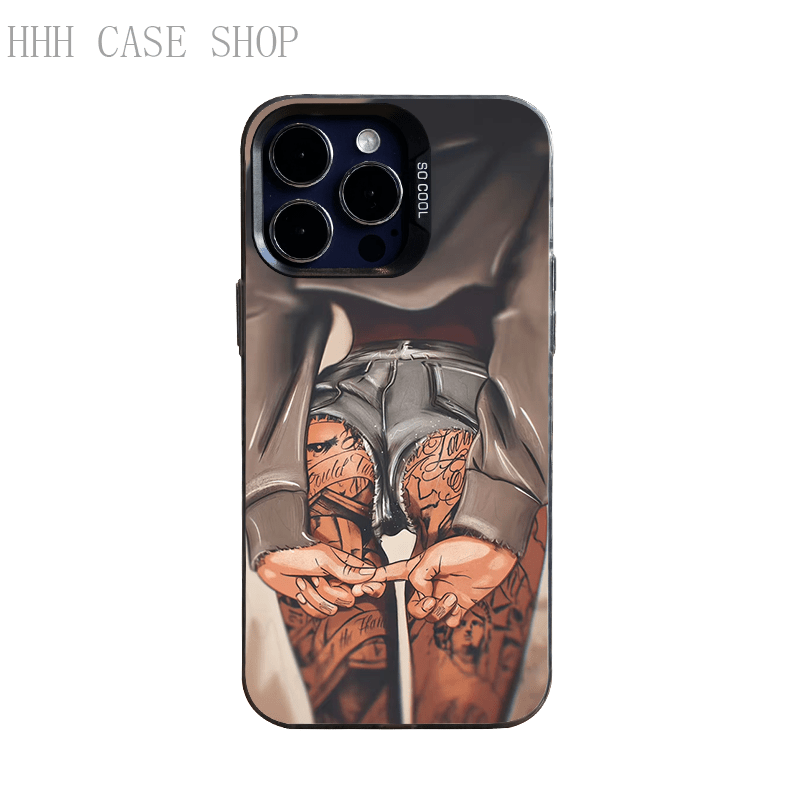 1Pc Mixed Color  For iPhone 16 IMD Tattoo Phone Case