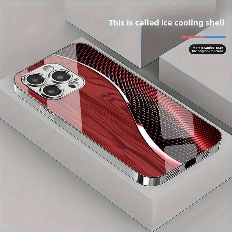 1Pc Multicolor  For iPhone 11 Wood Grain Phone Case