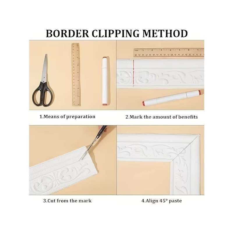Skirting Board White Wall Sticker
