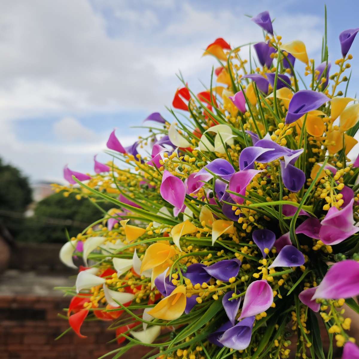 Simulated Flower Color Mixed Color Quantity5Pcs