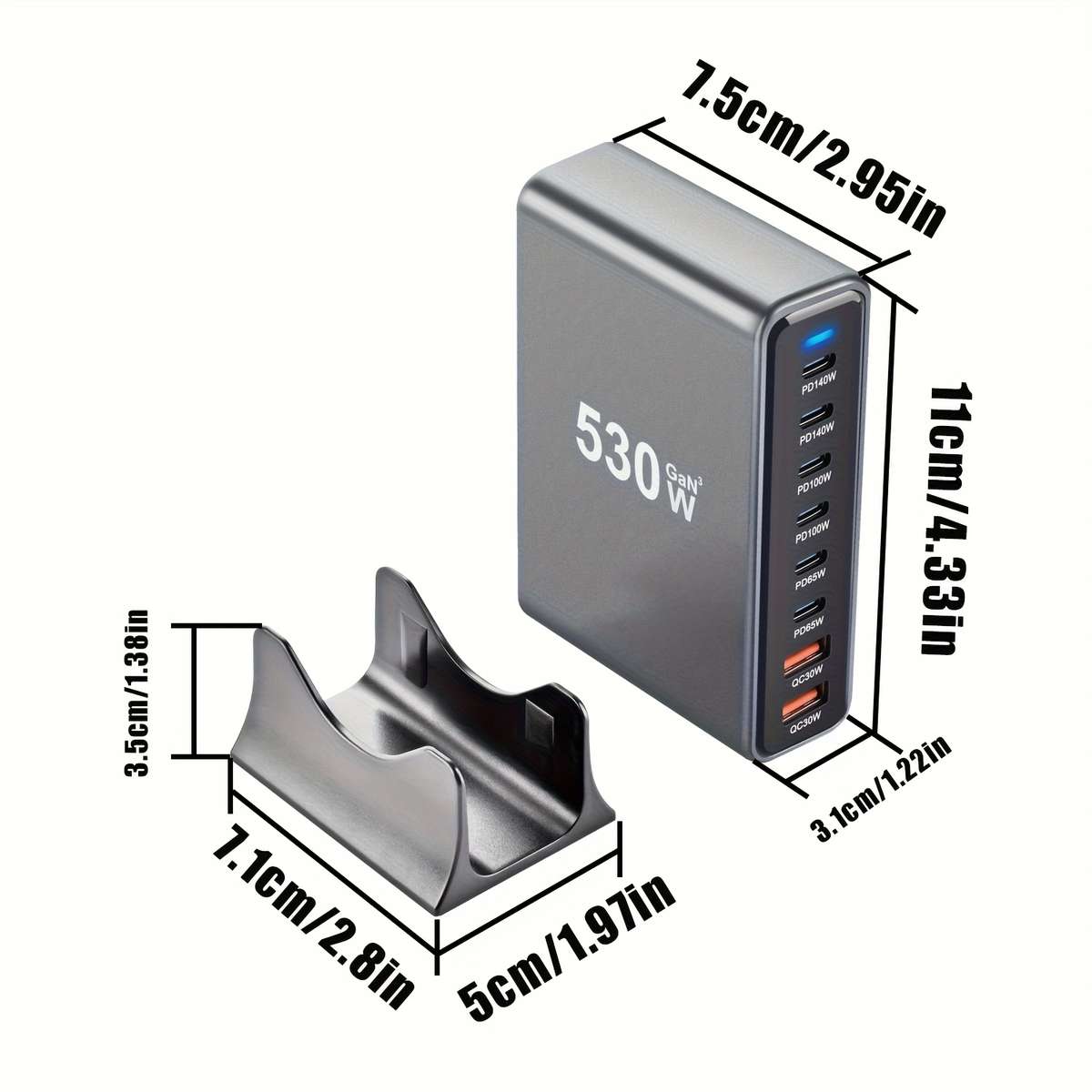 Charger Color Gray 100W Cable