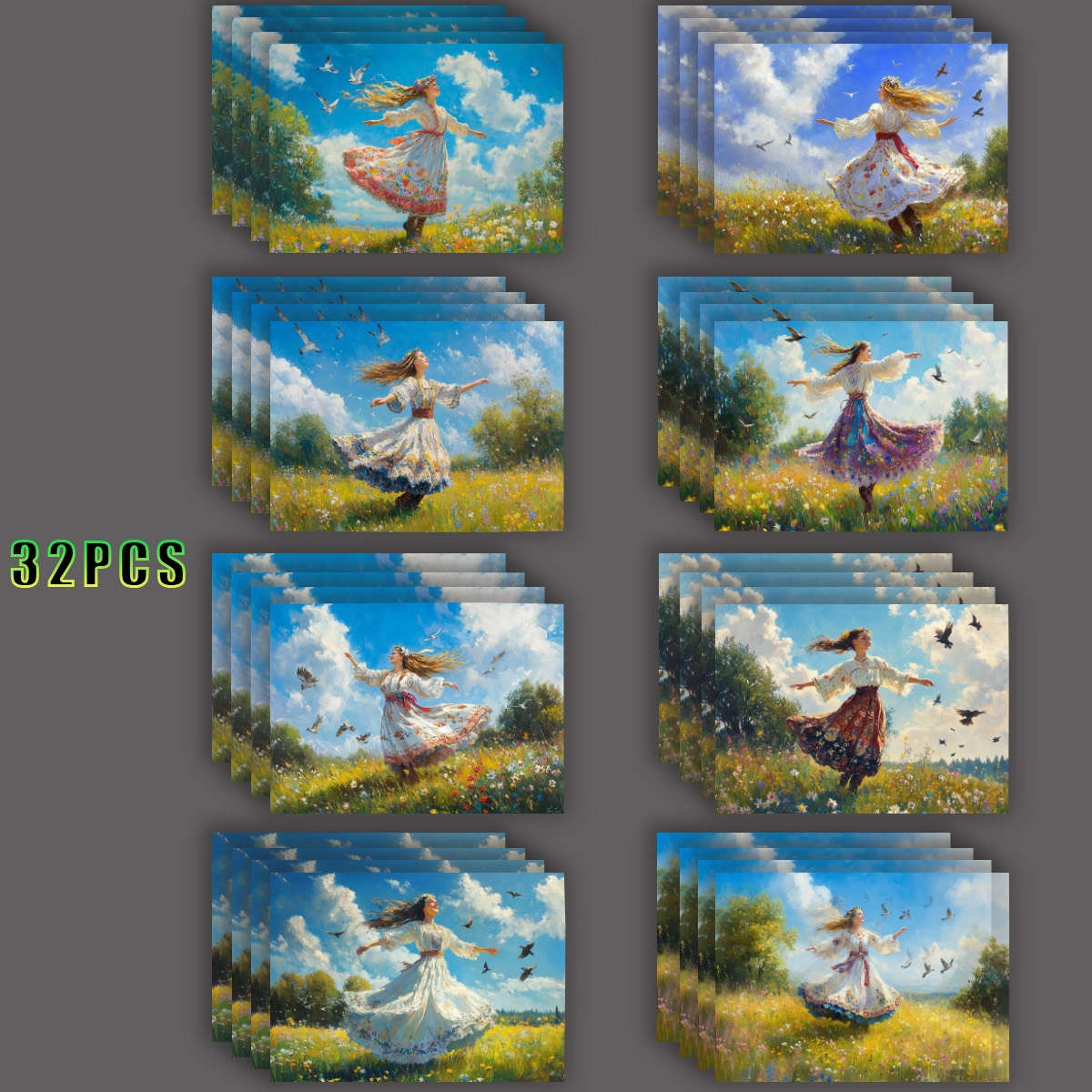 Greeting Cards Quantity 32Pcs