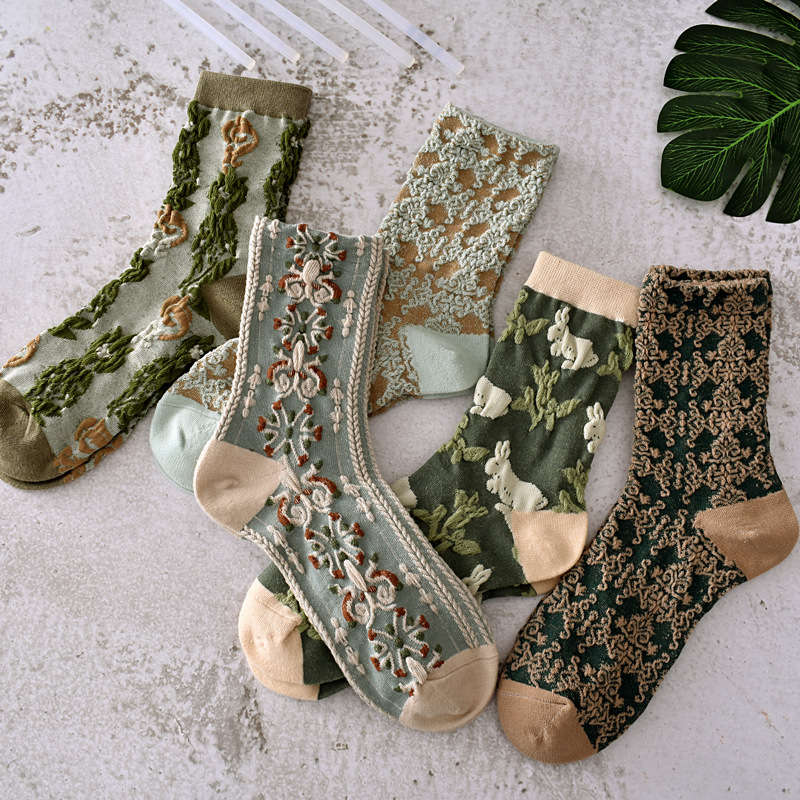 Women S Socks Color 5 Pairs Of Combo Sets Size Asian Onesize
