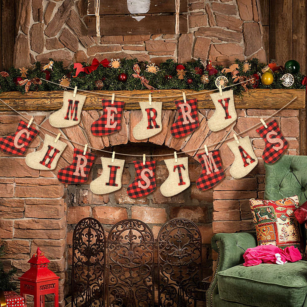 Christmas Decorations Style Merry Christams  Facing Left