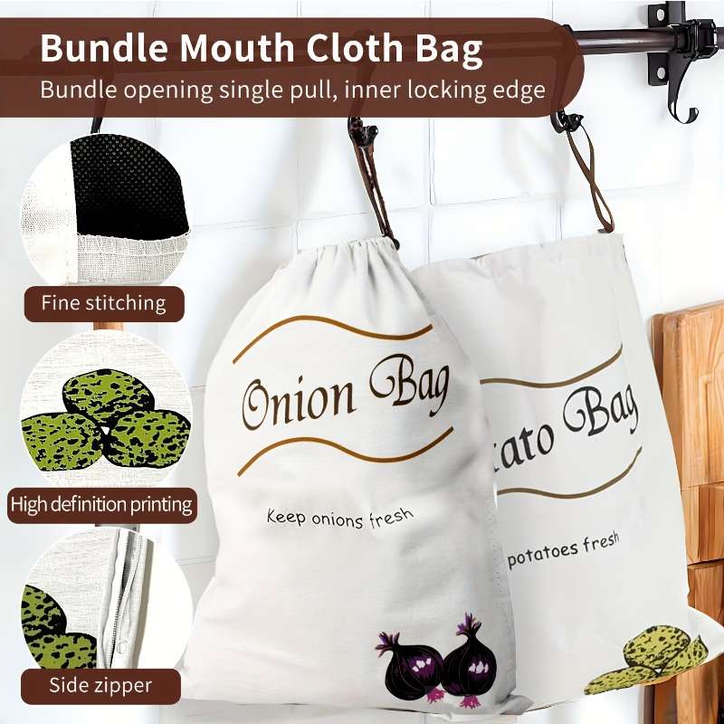 Food Storage Bags Color Onion Pattern