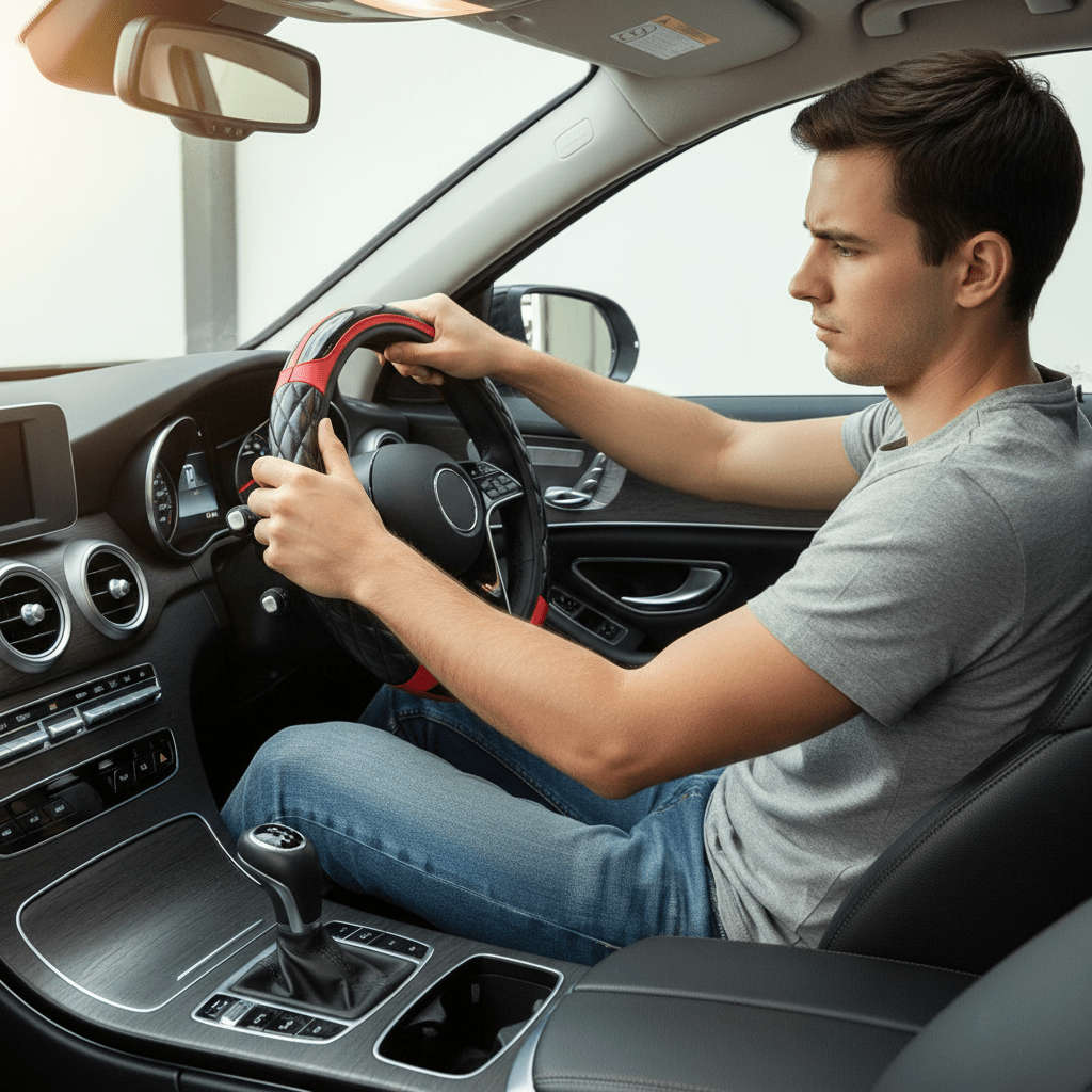 Car Steering Wheel Cover Blue