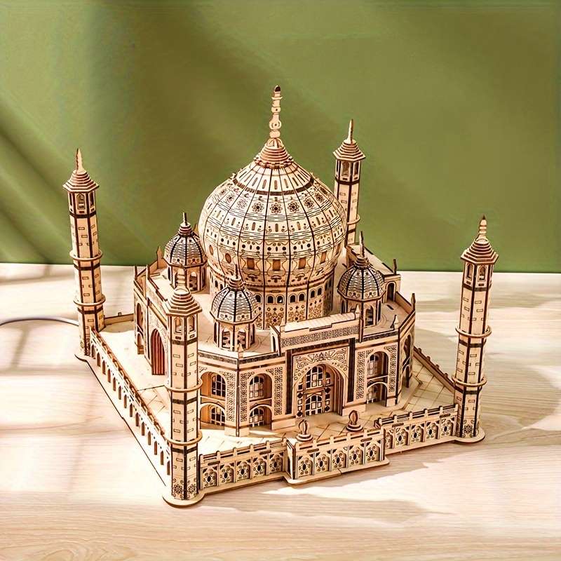 3D Building Model Puzzle Set Model Taj Mahal