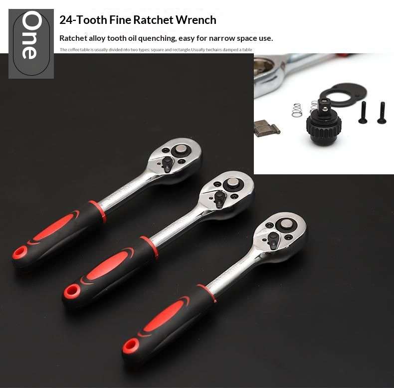 Repair Tools Color 46Pcs Socket Set Deep  Spark