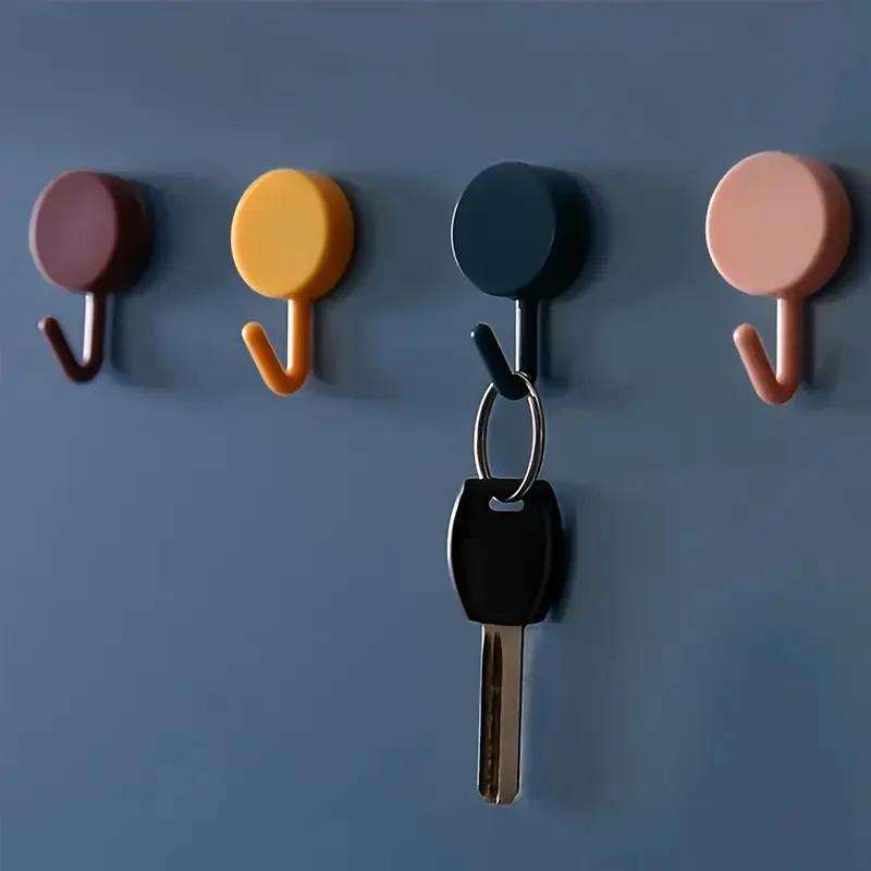 Round Small Hanger Creative Adhesive Hanger Strong Adhesive Non color Dark Blue