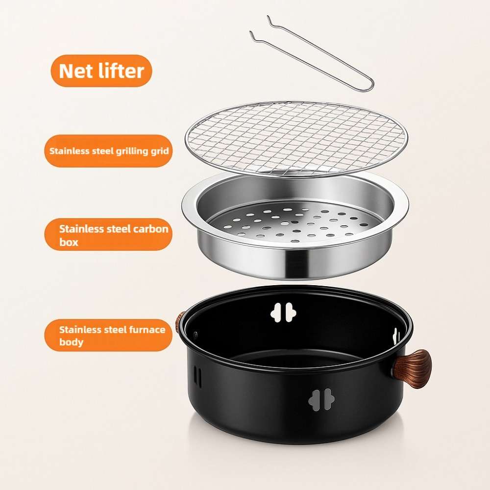 Barbecue Grill Color Glossy Black