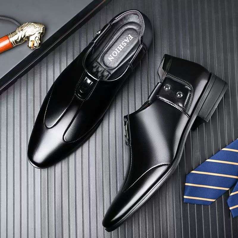 Mens Leather Shoes Color Black Sizeuk 7