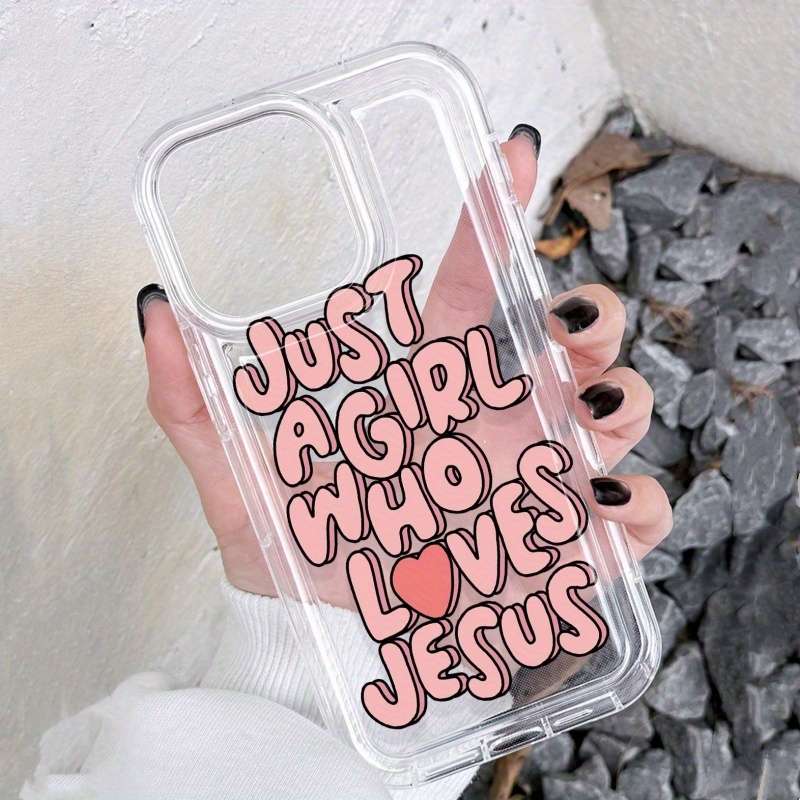 1Pc Transparent For iPhone 13 Pro Love Jesus Girl Phone Case