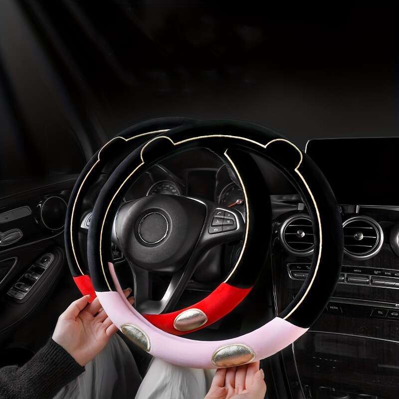 Car Steering Wheel Cover White Model Round
