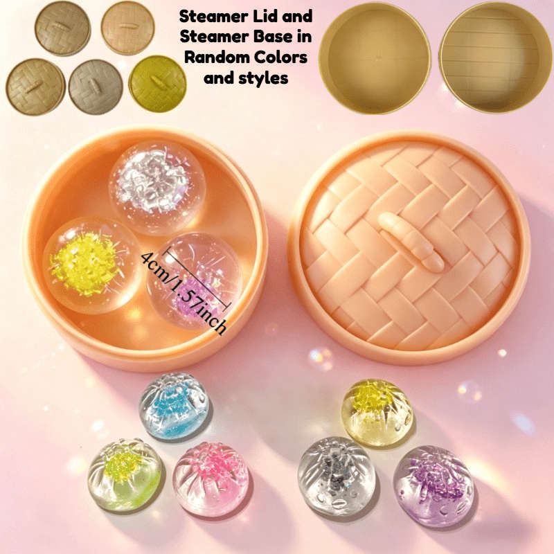 Squeezable Toys Color Random Colorsluminous Version Style 5Pcs Set3 Bun 1 Lid 1 Base