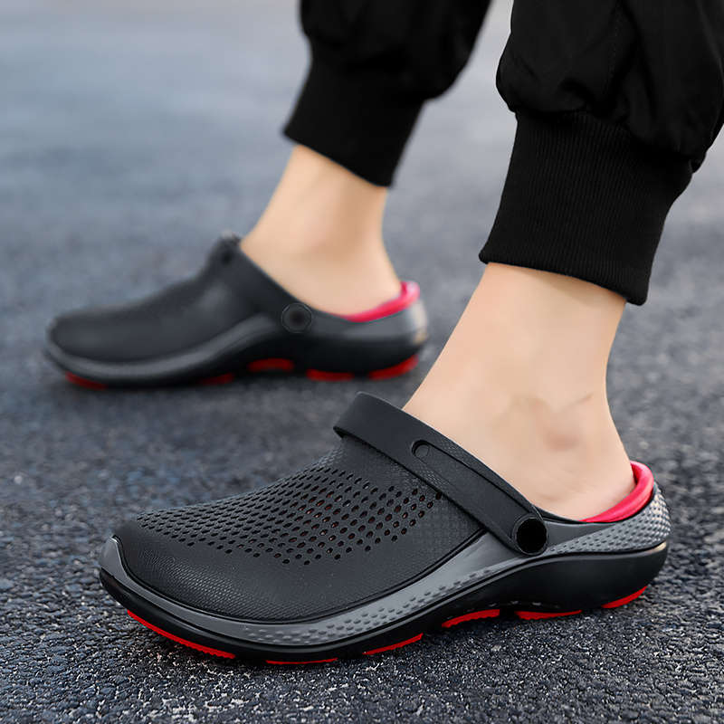 Men Slippers Summer Style Grey Size Uk 7