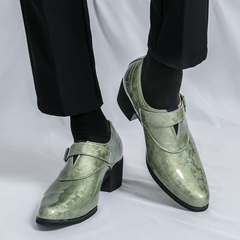 Mens Leather Shoes Color Green Sizeuk 10