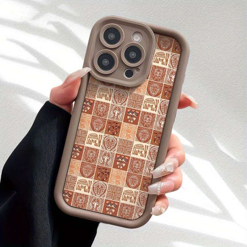 1Pc Dark Brown For iPhone 13 Phone Case