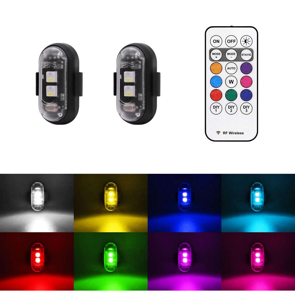 Car Lights Color Rgb Decorative Light Style 2Pcs