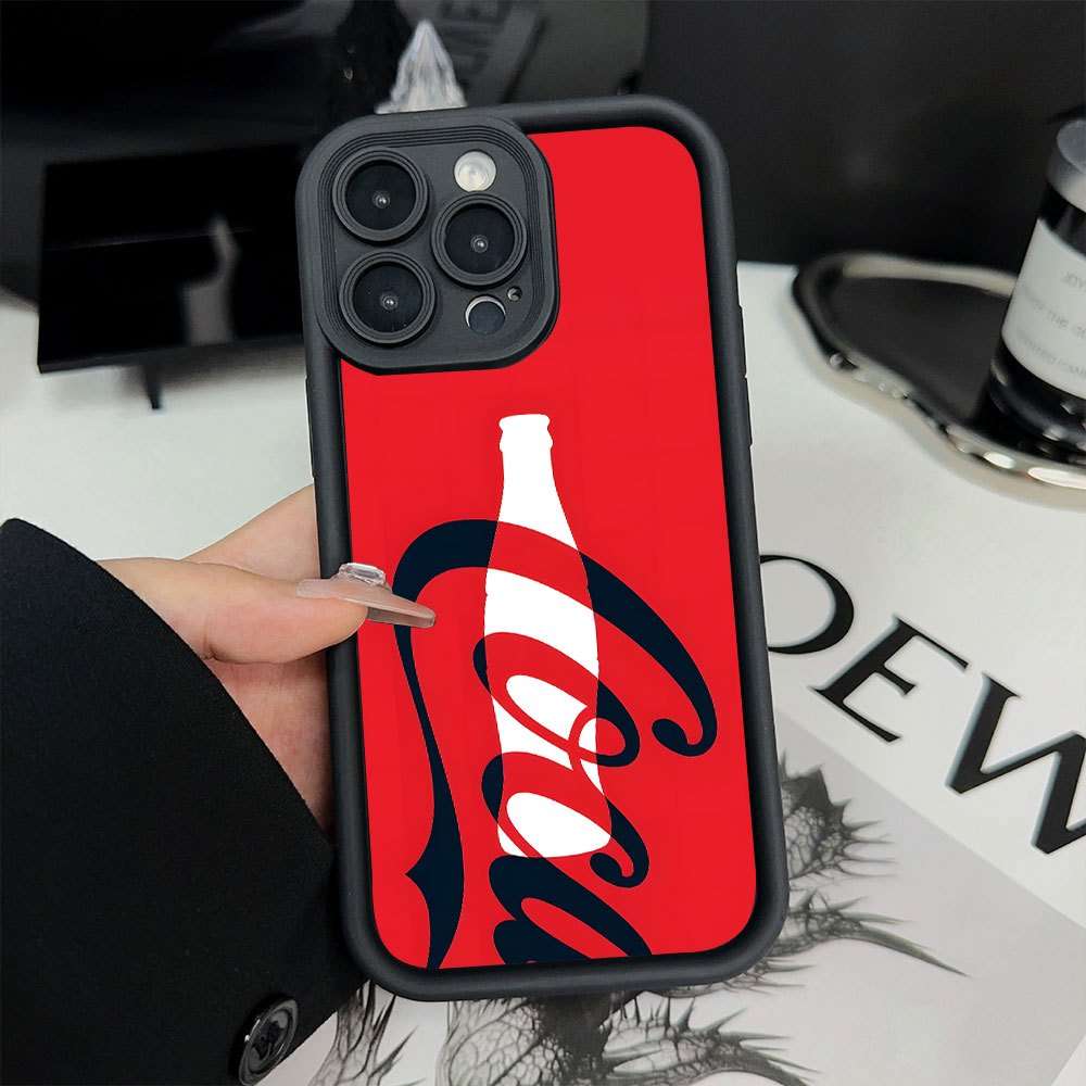 1Pc Black For iPhone 7 Plus Red Cola Soda Drink Phone Case