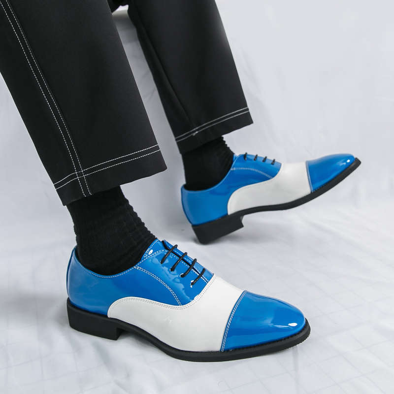 Mens Leather Shoes Color Black White Red Sizeuk 5.5