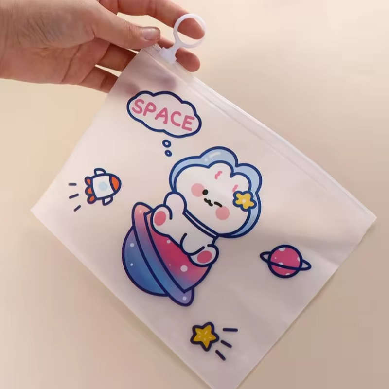 Storage Bag Color Outer Space  Rocket Bear  Planet Rabbit 3Pcs