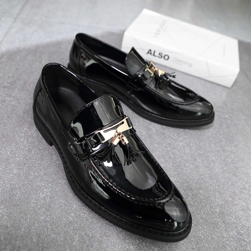Mens Leather Shoes Color Black Sizeuk 5.5