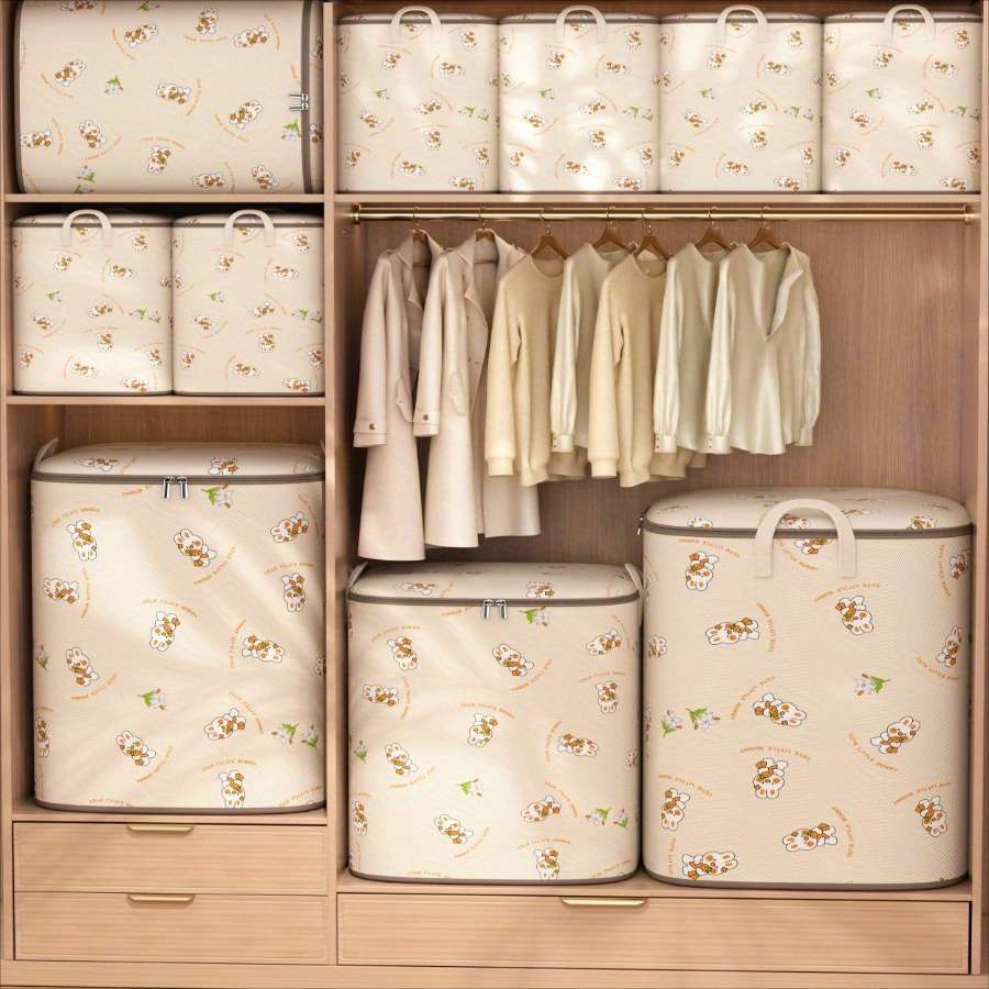 Trend Extra Large Capacity Quilt Clothes Storage Bag Handle Waterproof Moisture