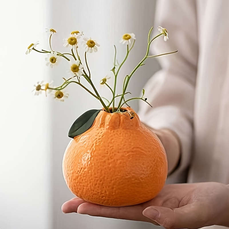 Flowerpot Color 1 Orange Vase