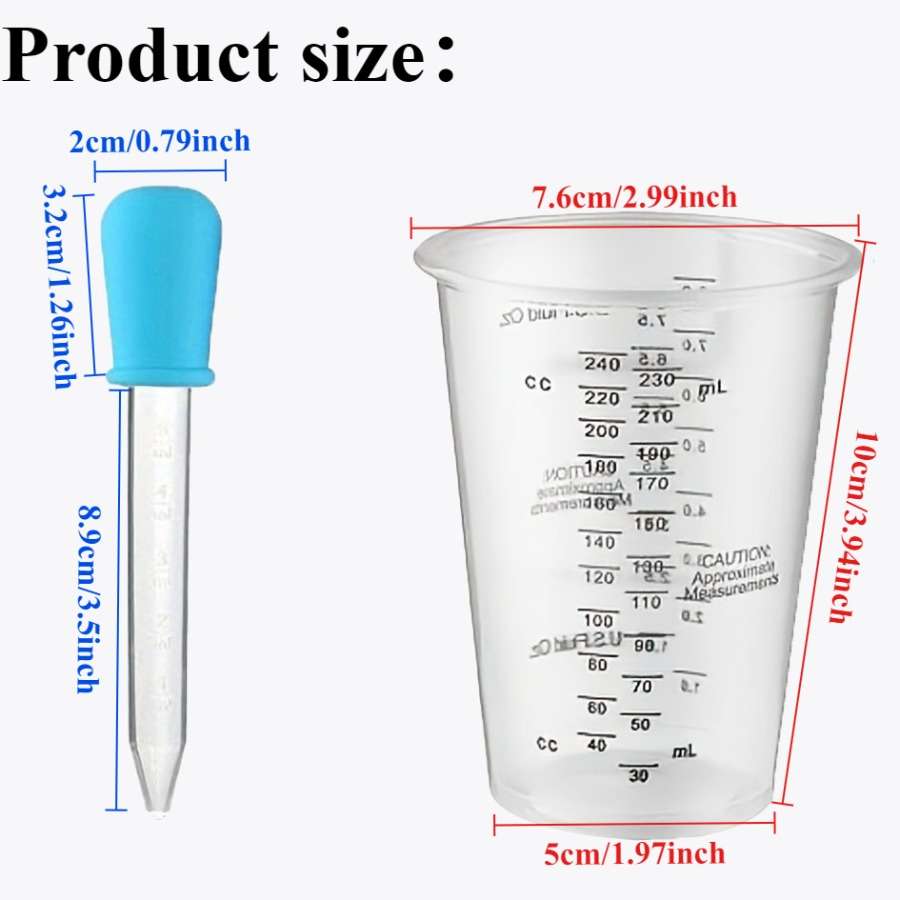 Measuring Cup Quantity 10Piece Set 5 Silicone Droppers