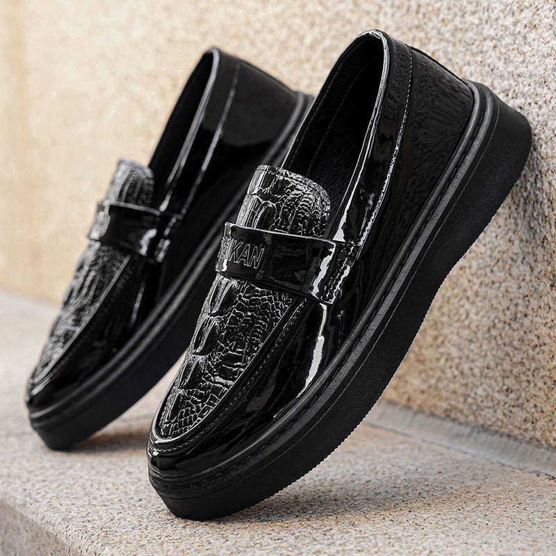 Mens Leather Shoes Color Black Sizeuk 10