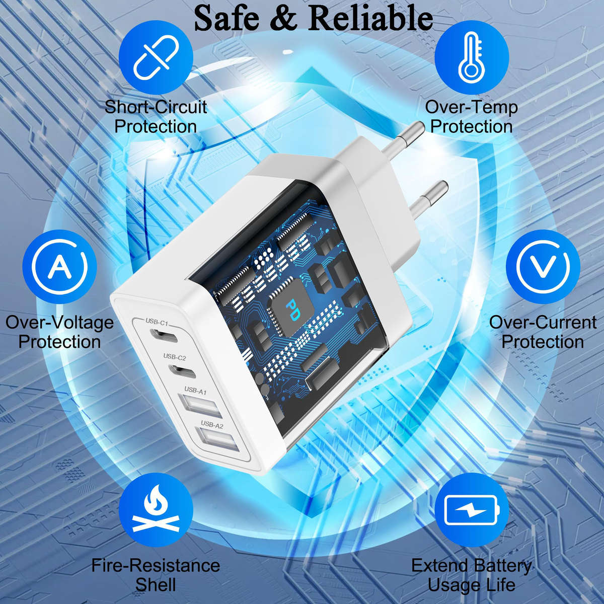 Charger Items 1Pc White