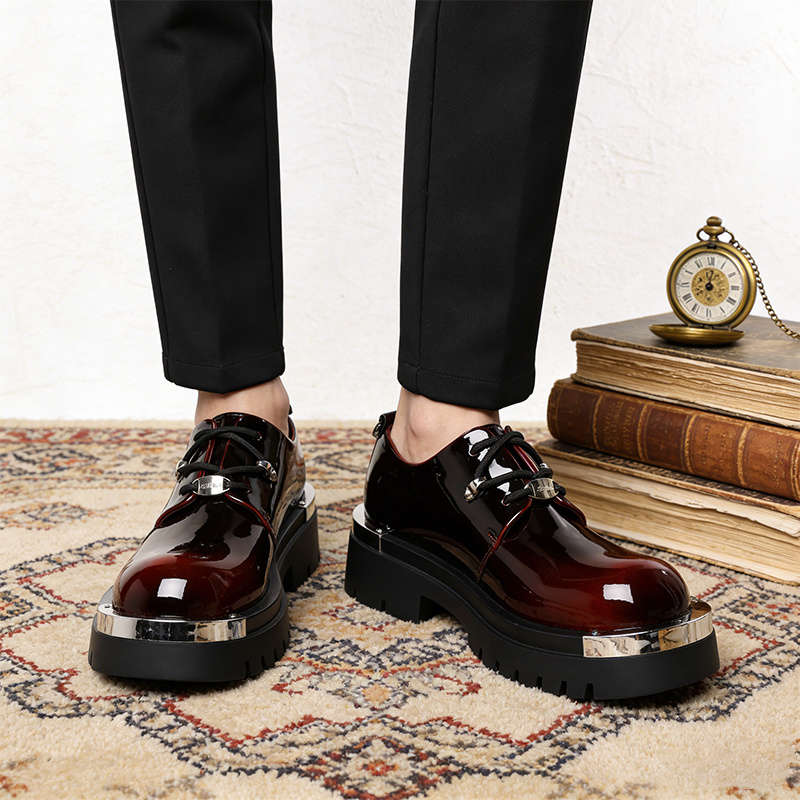 Mens Leather Shoes Color Red Sizeuk 10