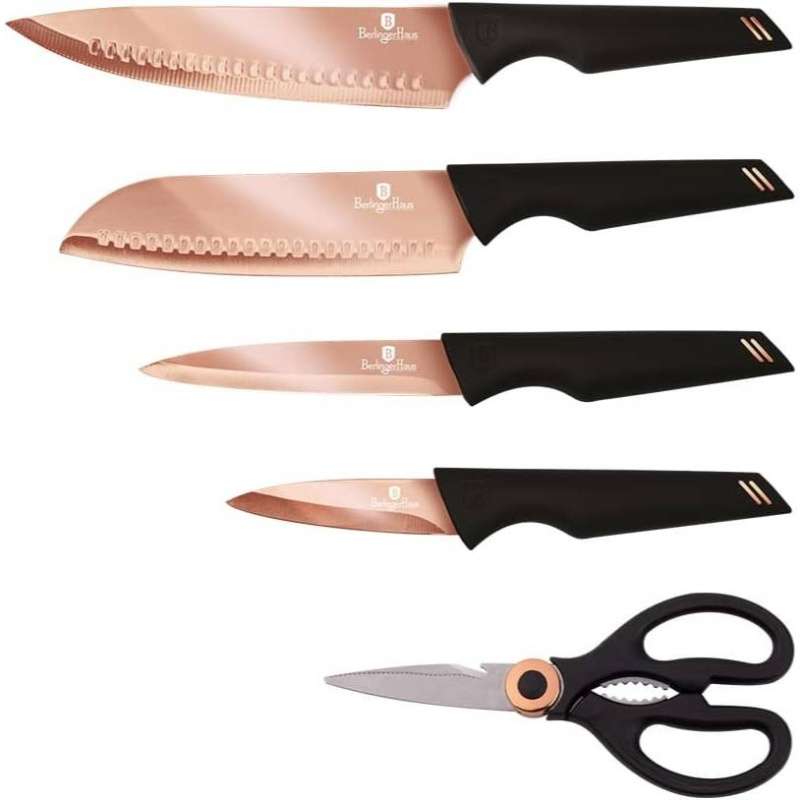 Kitchen Knives Color Rose Goldenblack