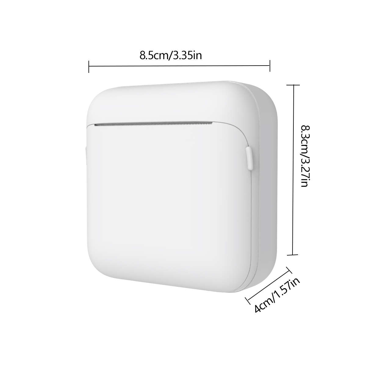 Printer Color M12 White  3 Rolls Of Thermal Paper 5.7Cm*2.5Cm  Storage Bag  Random Stickers