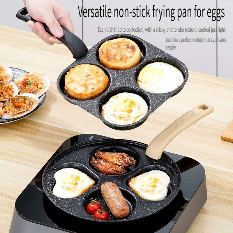 Frying Pan Material 4Slot Curvedhandle Waffle Maker