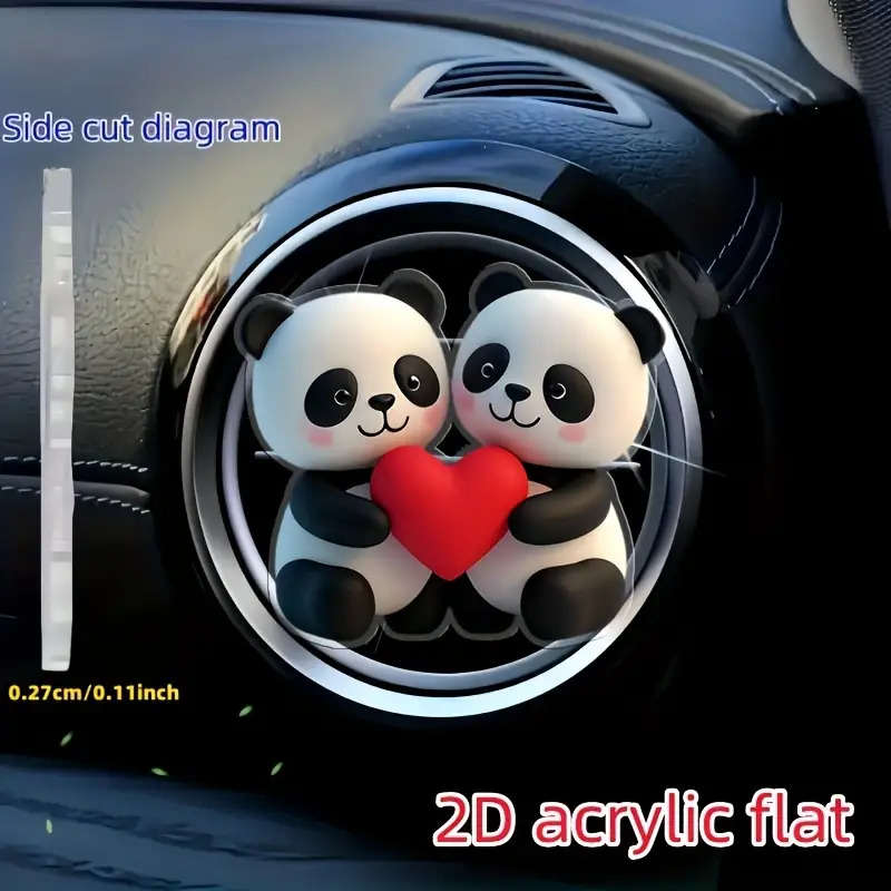 Car Interior Decor Style Couple Panda